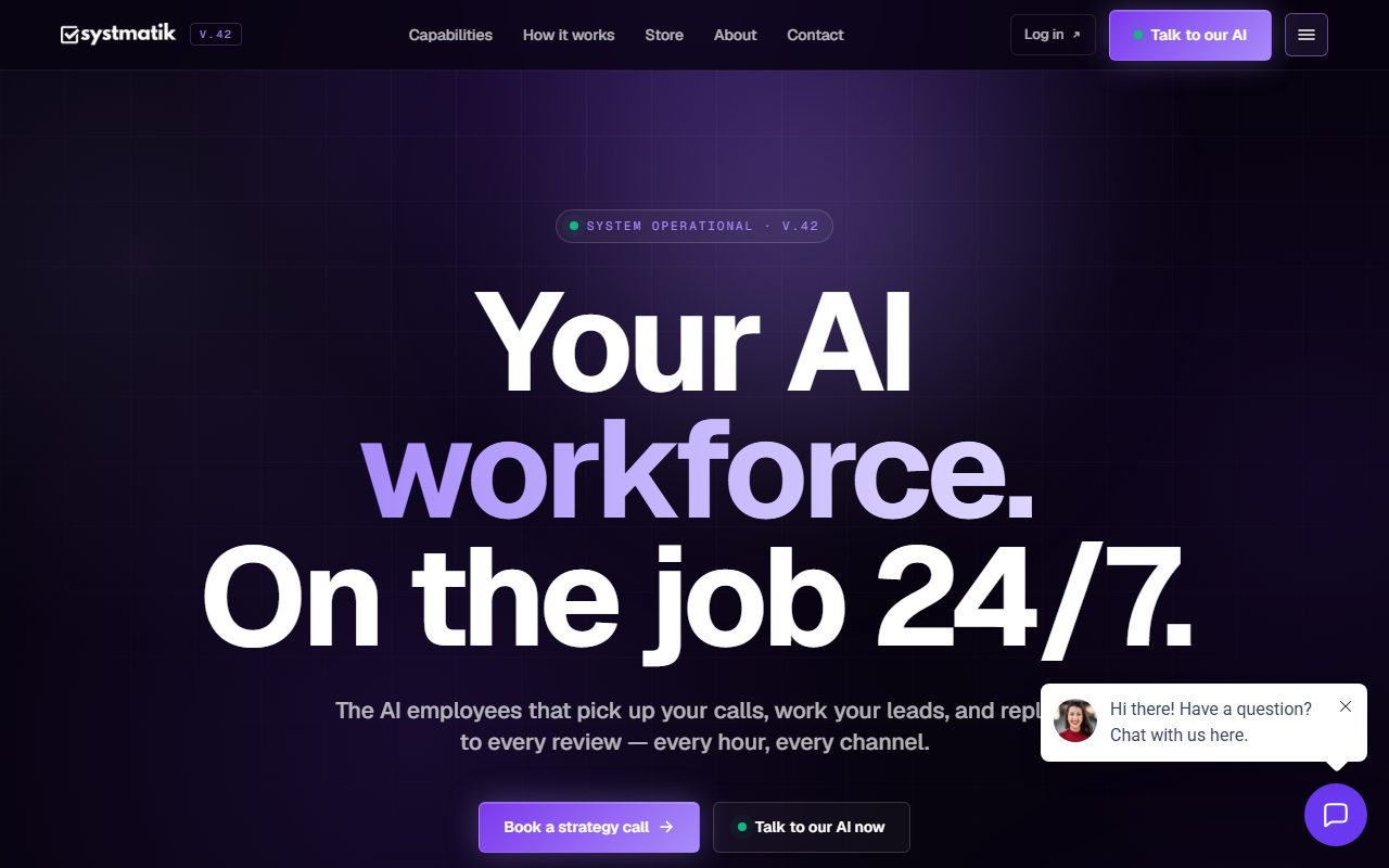 Systmatik — AI operations agency homepage